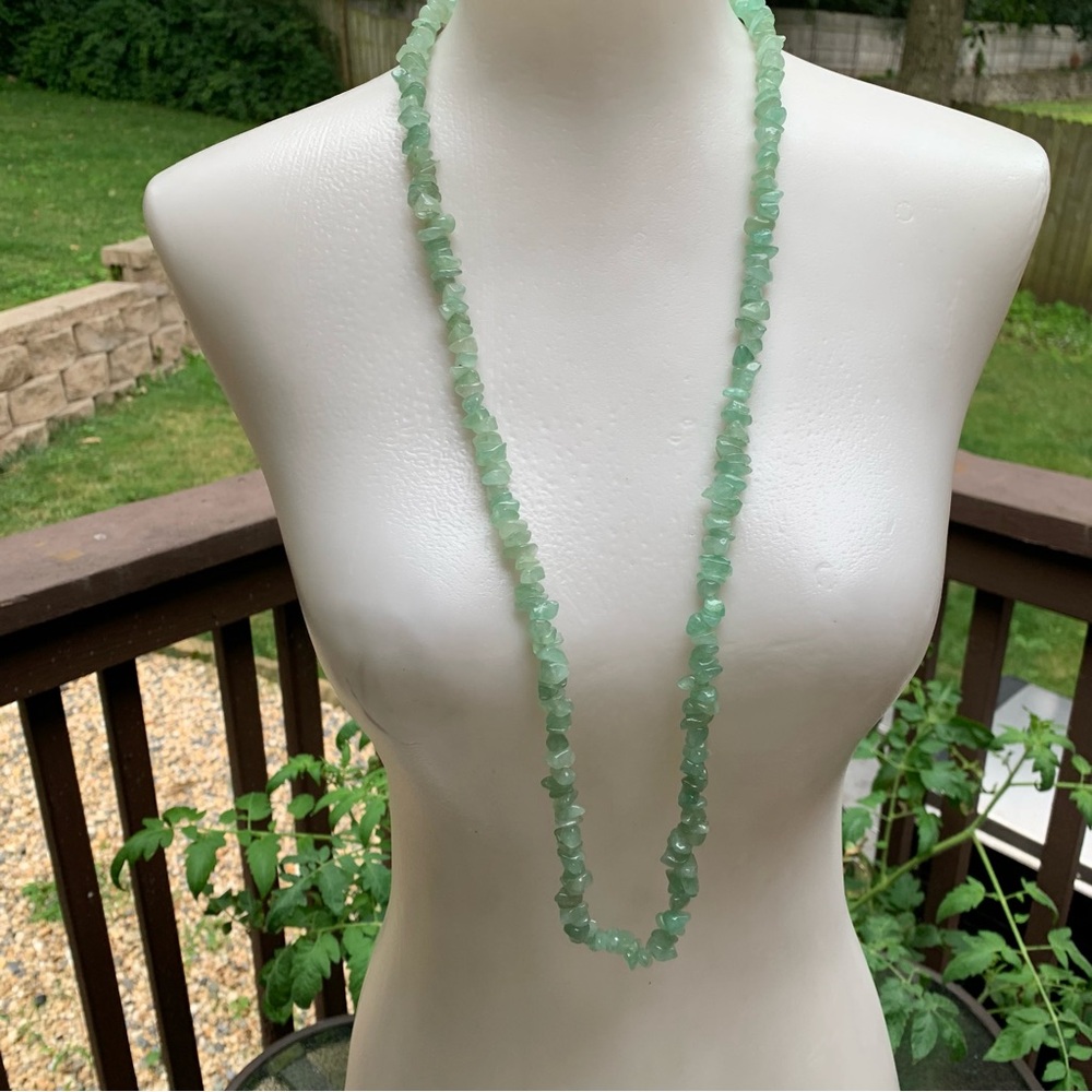 Source Unknown Mint Green Stone Necklace